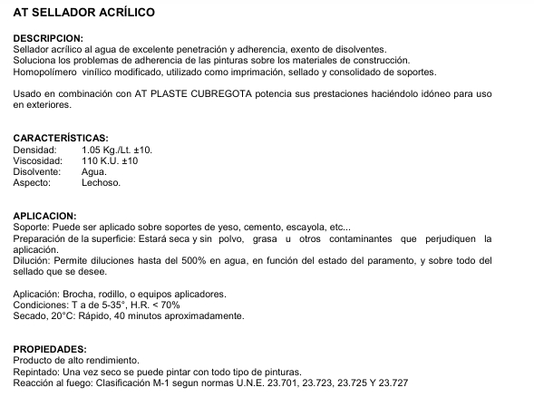 AT SELLADOR ACRILICO 20